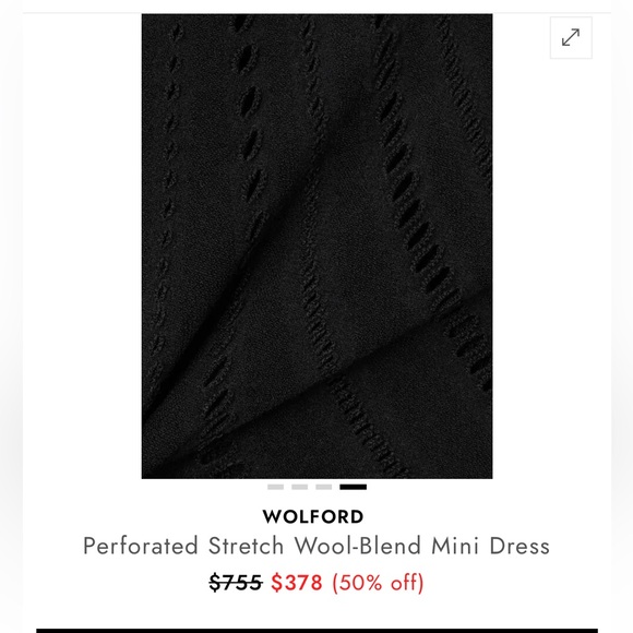 Wolford Holes Effect Black Cocktail Mini Dress Sz Small Black Dresses NWT $755 - Picture 11 of 16